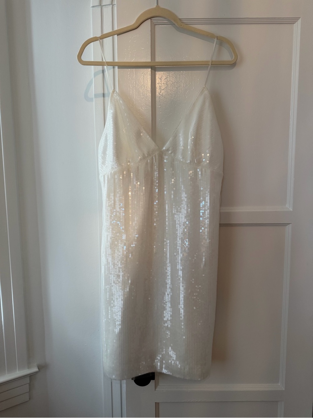 AMSALE Sequin Mini Dress with Tulle Overlay